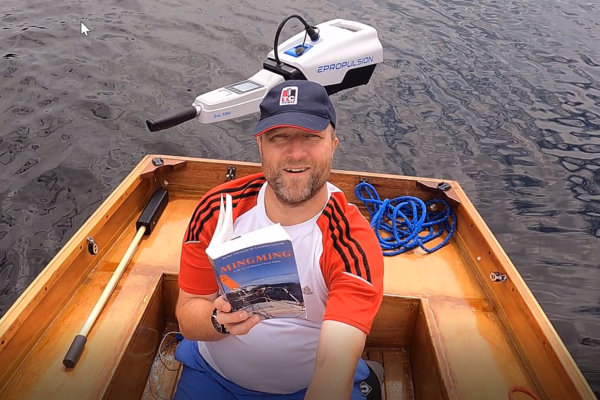 A relaxing "Sailing with Dave" Day on Lake Bala with my Mirror Dinghy and a good sailing book!