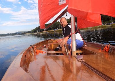 An evening sail with no wind in my Mirror Dinghy!