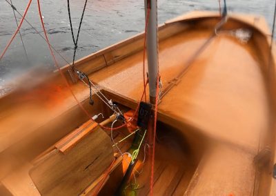 Breaking speed limits - 7.8mph surfing in my Mirror dinghy