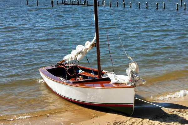 My first boat, Mochyn Du or "Black Pig" in English. Ready for a sail!