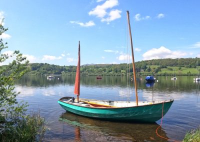 Lulu in shallow water in Lake Bala