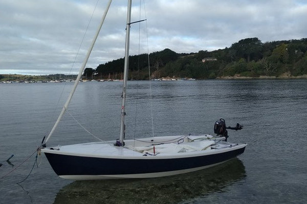 My first boat, Mochyn Du or "Black Pig" in English. Ready for a sail!