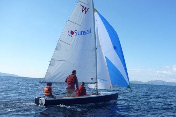 My first boat, Mochyn Du or "Black Pig" in English. Ready for a sail!