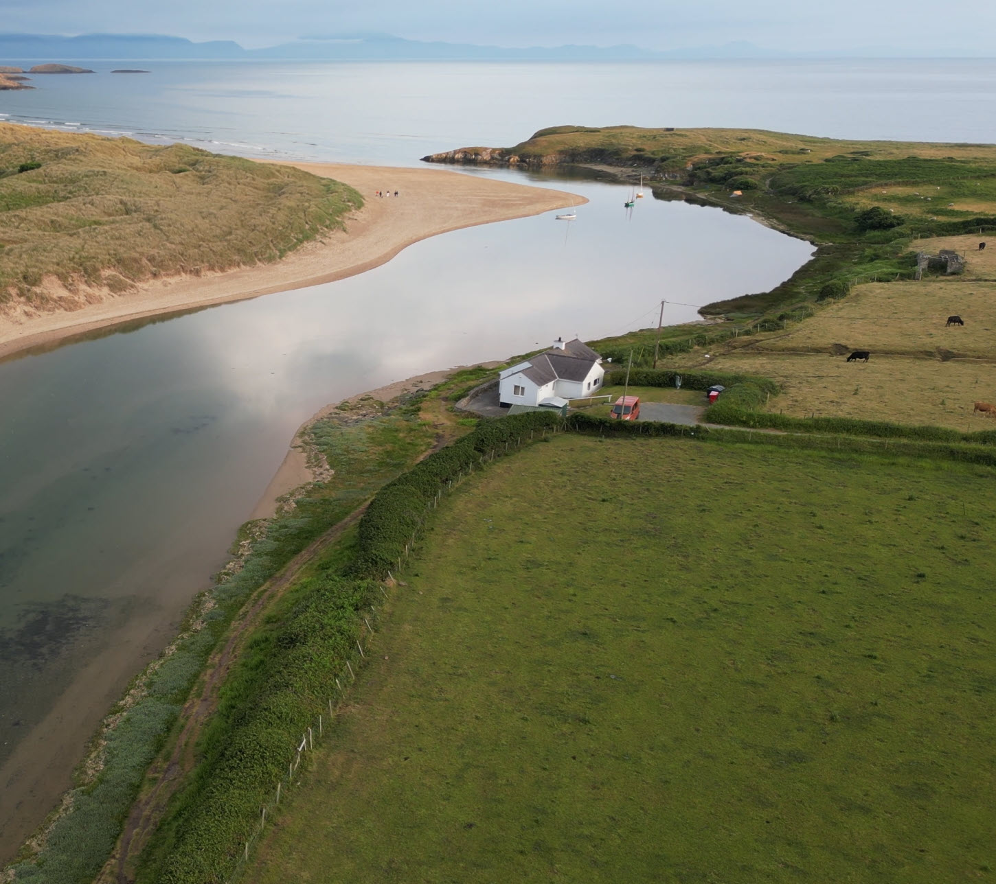Aberffrau tidal river by drone