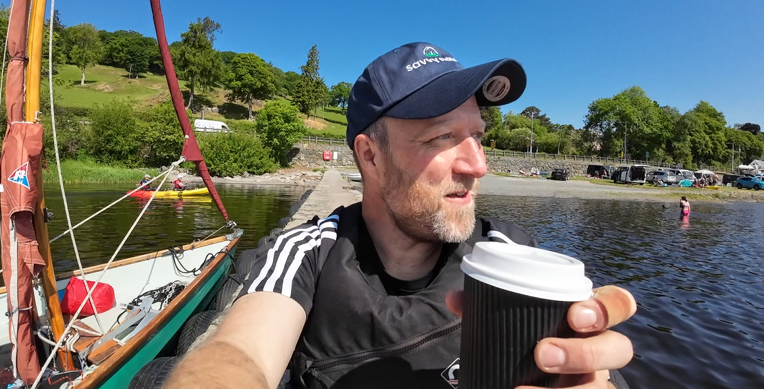 A coffee at the Lake Bala Adventure Centre