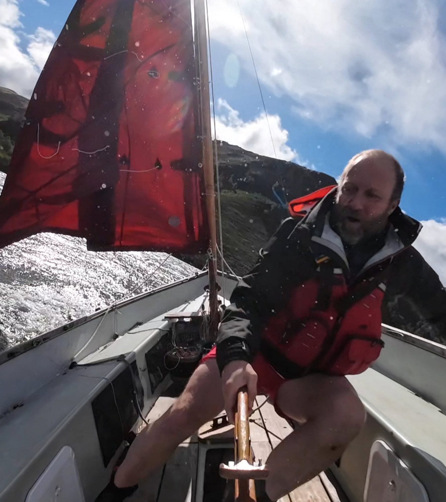 Drascombe Lugger Running on Ullswater